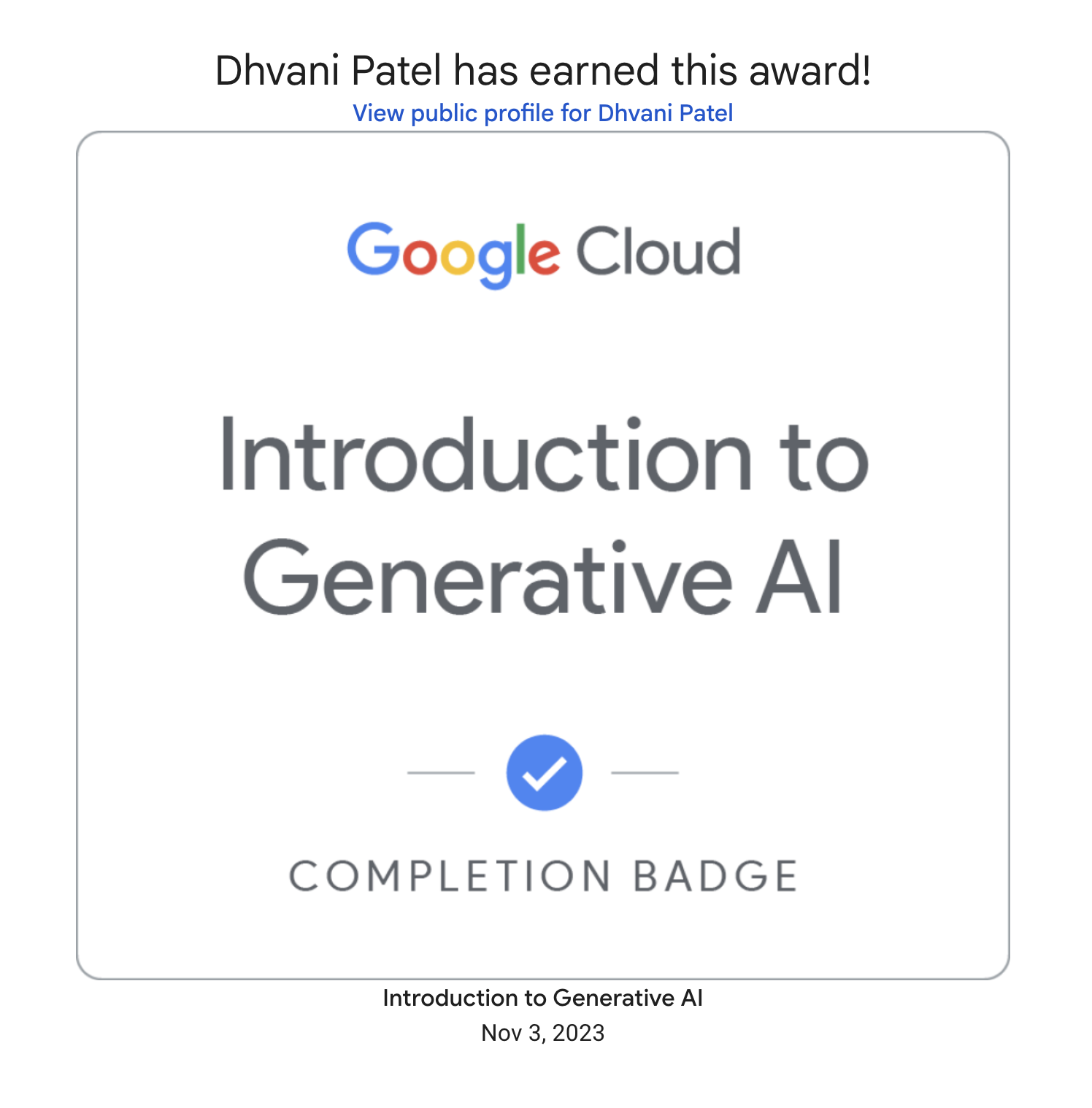 Introduction to Generative AI